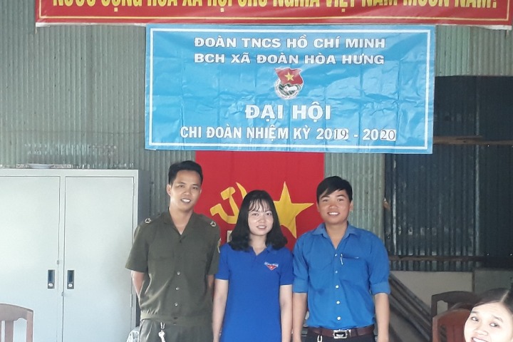 đại hội chi đoàn ấp Hòa Mỹ nhiệm kỳ 2019 - 2020