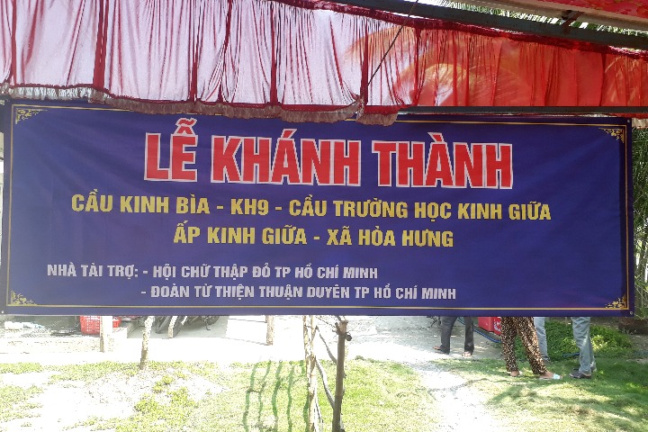 XÃ ĐOÀN HÒA HƯNG THAM GIA LỄ KHÁNH THÀNH CẦU