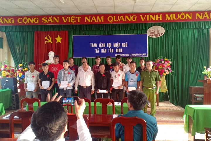 Thanh niên xã Bàn Tân Định san sàng lên đường bảo vệ Tổ Quốc