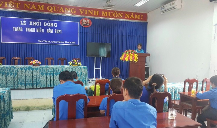 Đoàn thanh niên xã Vĩnh Thạnh ra quân Tháng Thanh niên năm 2021