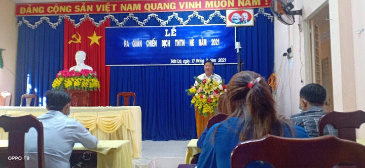 Xã Đoàn Hoà Lợi tổ chức Lễ ra quân chiến dịch TNTN hè năm 2021.