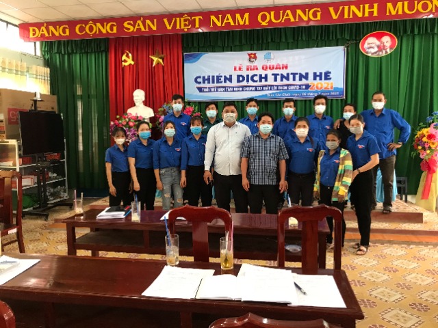 Bàn Tân Định ra quân chiến dịch Thanh niên - Học sinh - Sinh viên tình nguyện Hè năm 2021