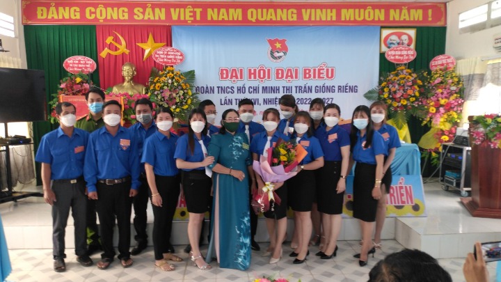 Đoàn Thanh niên Cộng sản Hồ Chí Minh thị trấn Giồng Riềng  tổ chức thành công Đại hội nhiệm kỳ 2022-2027