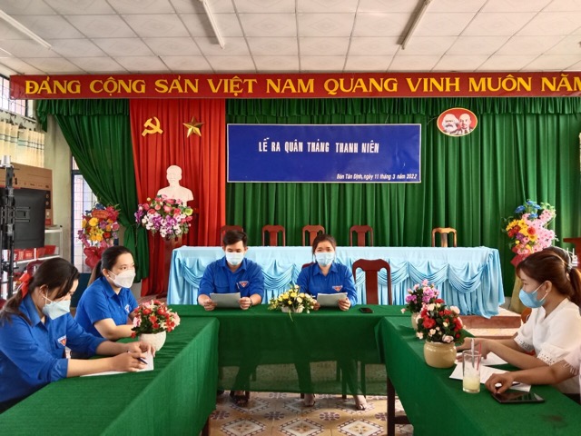 Xã Đoàn Bàn Tân Định ra quân tháng thanh niên năm 2022