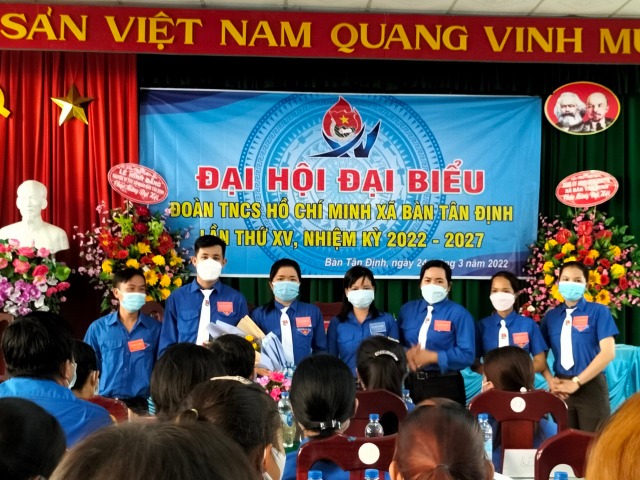 Đoàn TNCS Hồ Chí Minh xã Bàn Tân Định tổ chức thành công Đại hội Đại biểu lần thứ XV, nhiệm kỳ 2022-2027