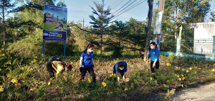 Chi đoàn Mầm Non xã Ngọc Hòa thực hiện công trình chào mừng đại hội đoàn xã Ngọc Hòa lần thứ IV nhiệm kỳ 2022-2027