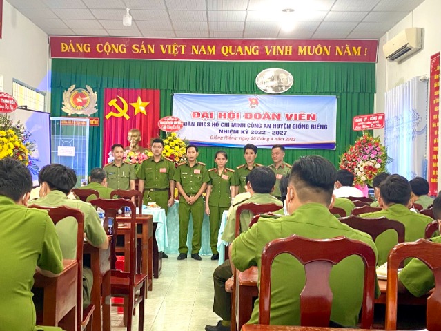 Đại hội Đoàn TNCS Hồ Chí Minh Công an huyện Giồng Riềng lần thứ XVII, nhiệm kỳ 2022-2027