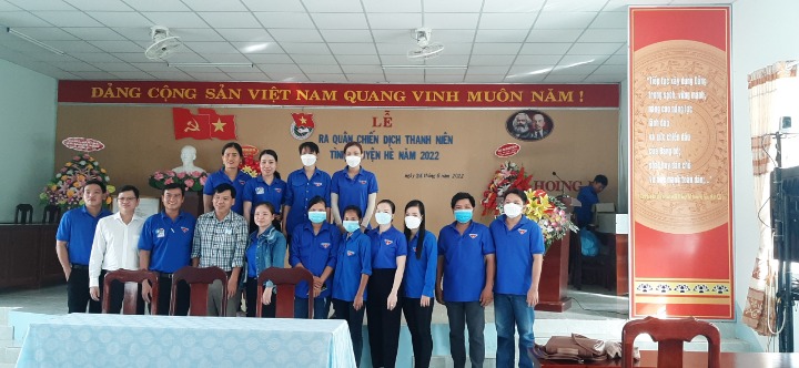Ban chỉ huy chiến dịch xã Ngọc Hòa tổ chức lễ ra quân chiến dịch thanh niên  tình nguyện hè 2022