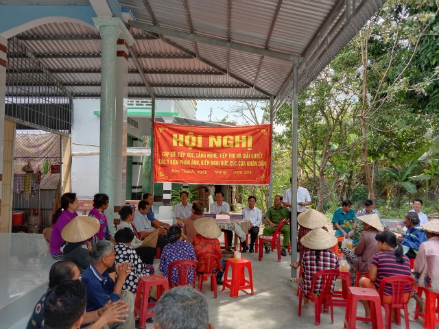 BÀN THẠCH TỔ CHỨC ĐỐI THOẠI VỚI ĐOÀN VIÊN, HỘI VIÊN VÀ NHÂN DÂN TẠI ẤP TÀ YỄM