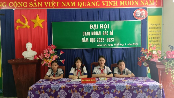 Hội đồng đội xã Hoà Lợi chỉ đạo Đại hội cháu ngoan Bác Hồ năm học 2022-2023