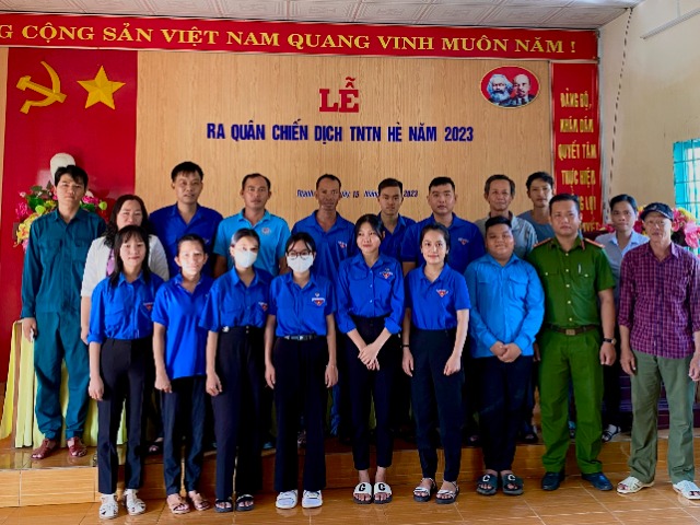  Tuổi trẻ xã Thạnh Hòa Ra Quân Chiến Dịch Thanh Niên Tình Nguyện Hè Năm 2023