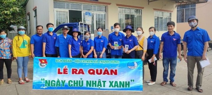 Xã Thạnh Hưng hưởng ứng ra quân ngày chủ nhật xanh đợt III