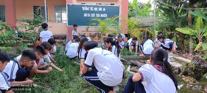 Liên đội Trường Tiểu học Hòa An tổ chức hoạt động giờ ra chơi trải nghiệm