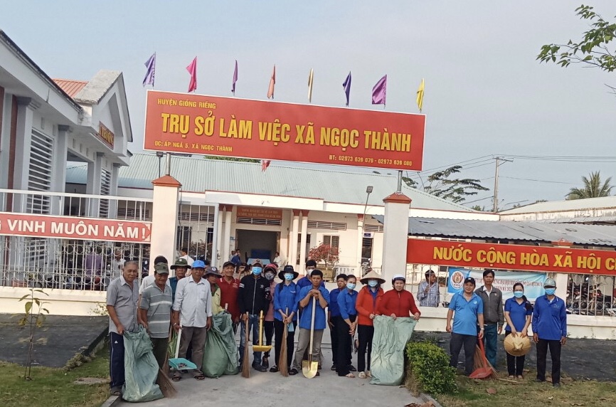 NGỌC THÀNH, TỔ CHỨC VỆ SINH MÔI TRƯỜNG (HOẠT ĐỘNG XUÂN TÌNH NGUYỆN NĂM 2024)