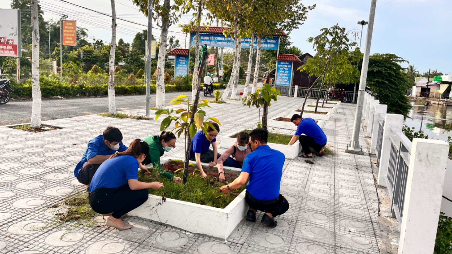 NGỌC THÀNH, TỔ CHỨC VỆ SINH KHU VỰC CƠ QUAN VÀ CHĂM SÓC CÂY HÀNG TUẦN 