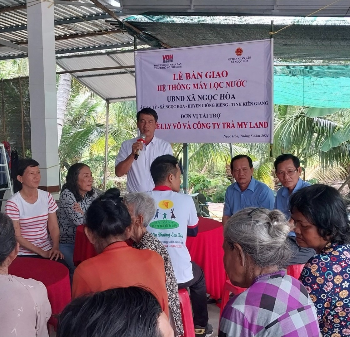 Xã đoàn, phối họp cùng UBND xã Ngọc Hòa, đài tiếng nói nhân dân thành phố Hồ Chí Minh  chương trình sát cánh cùng gia đình việt, bàn giao hệ thống lọc nước tinh khiết phục vụ miễn phí cho người dân trên địa bàn xã Ngọc Hòa. 