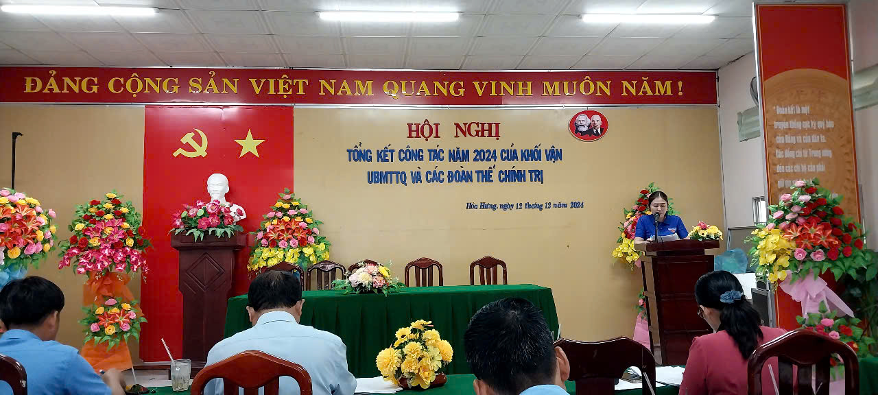 Xã Hòa Hưng tổng kết công tác Đoàn - Hội và phong trào thanh thiếu nhi năm 2024